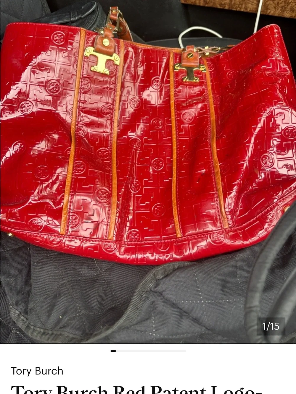 Tory Burch shiny red